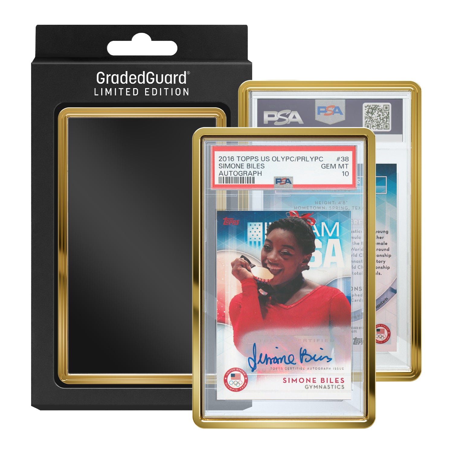 PSA graded card slab in a GradedGuard Limited Edition protector