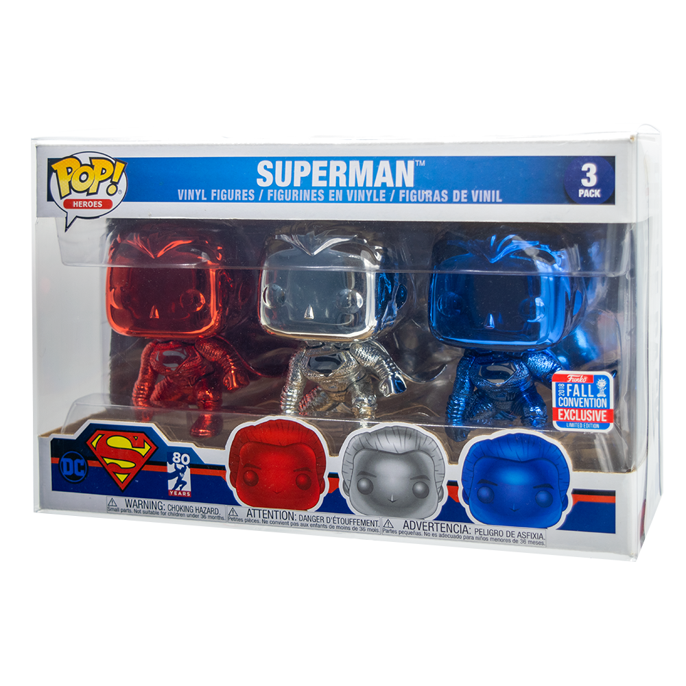 Superman: Justice League Chrome 3-Pack PopShield Protector